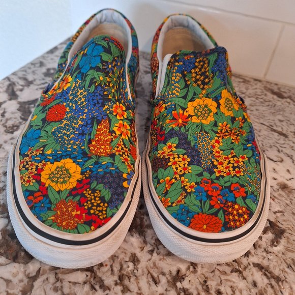 Vans Shoes - Vans floral slip one multicolor  size W 10 M 8.5